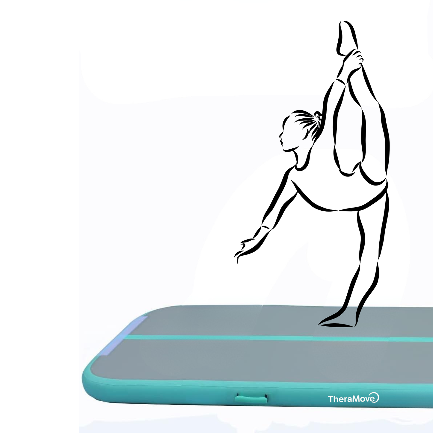 Air Track TheraMove 4m Celeste y Gris