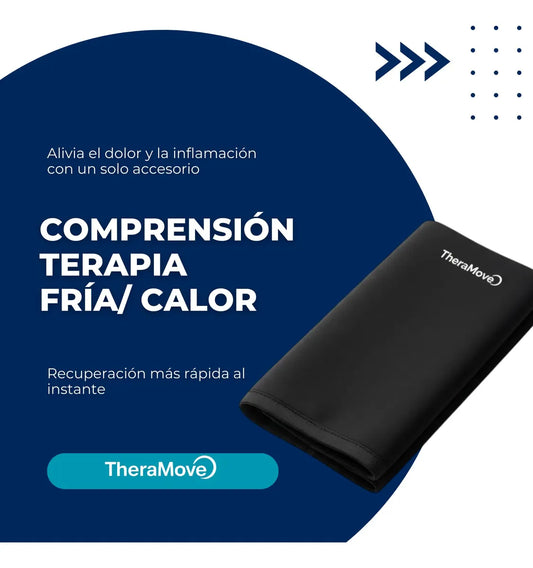 Manga de Compresión con Gel Frío/Calor para Rodilla y Brazo | Alivia Dolor y Lesiones | TheraMove