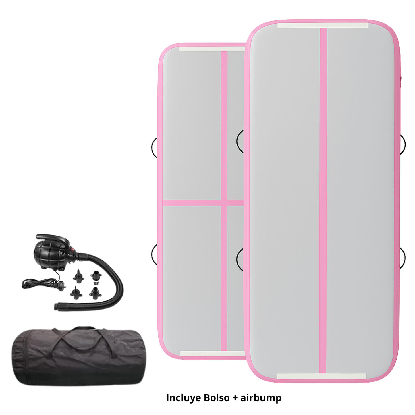 Air Track TheraMove 3m Rosado y Gris