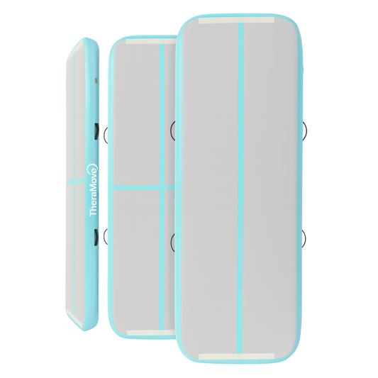 Air Track TheraMove 3m, 20 cm espesor Celeste y Gris