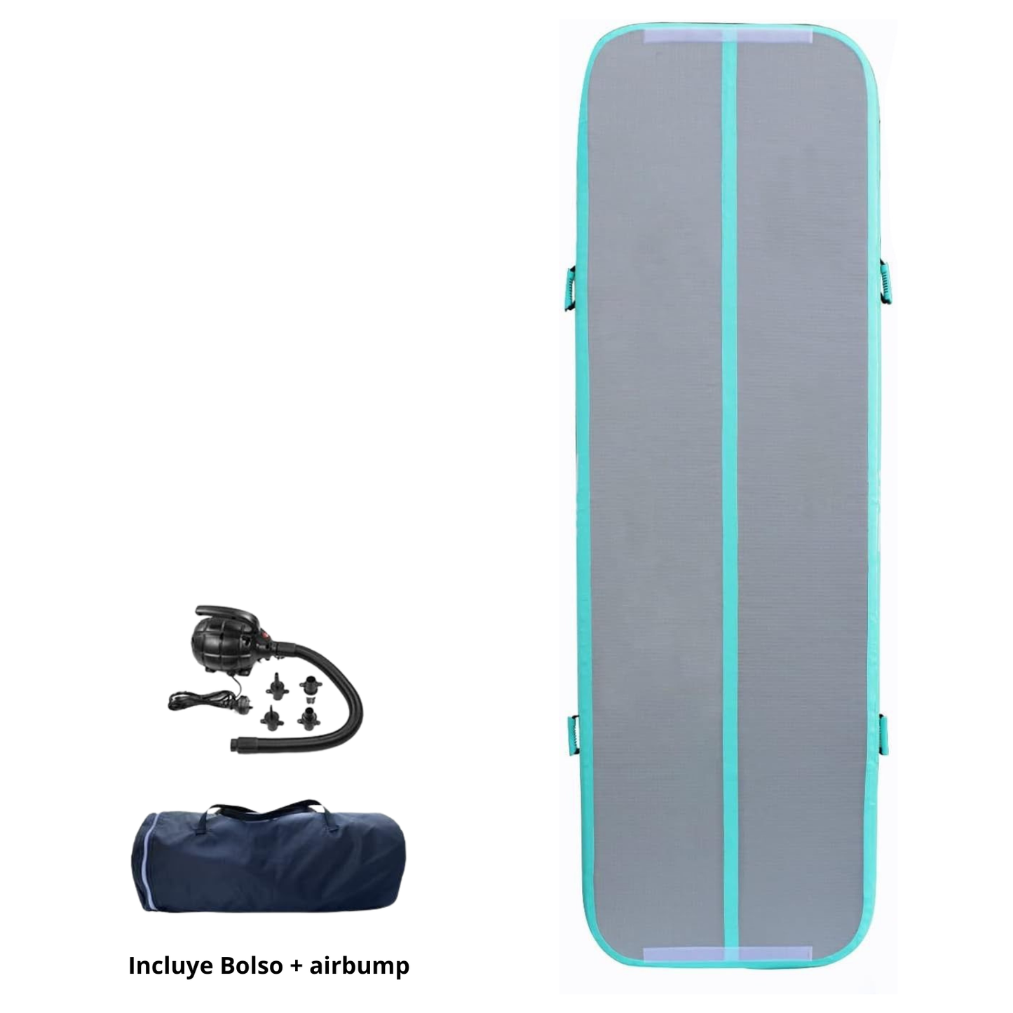 Air Track TheraMove 4m Celeste y Gris