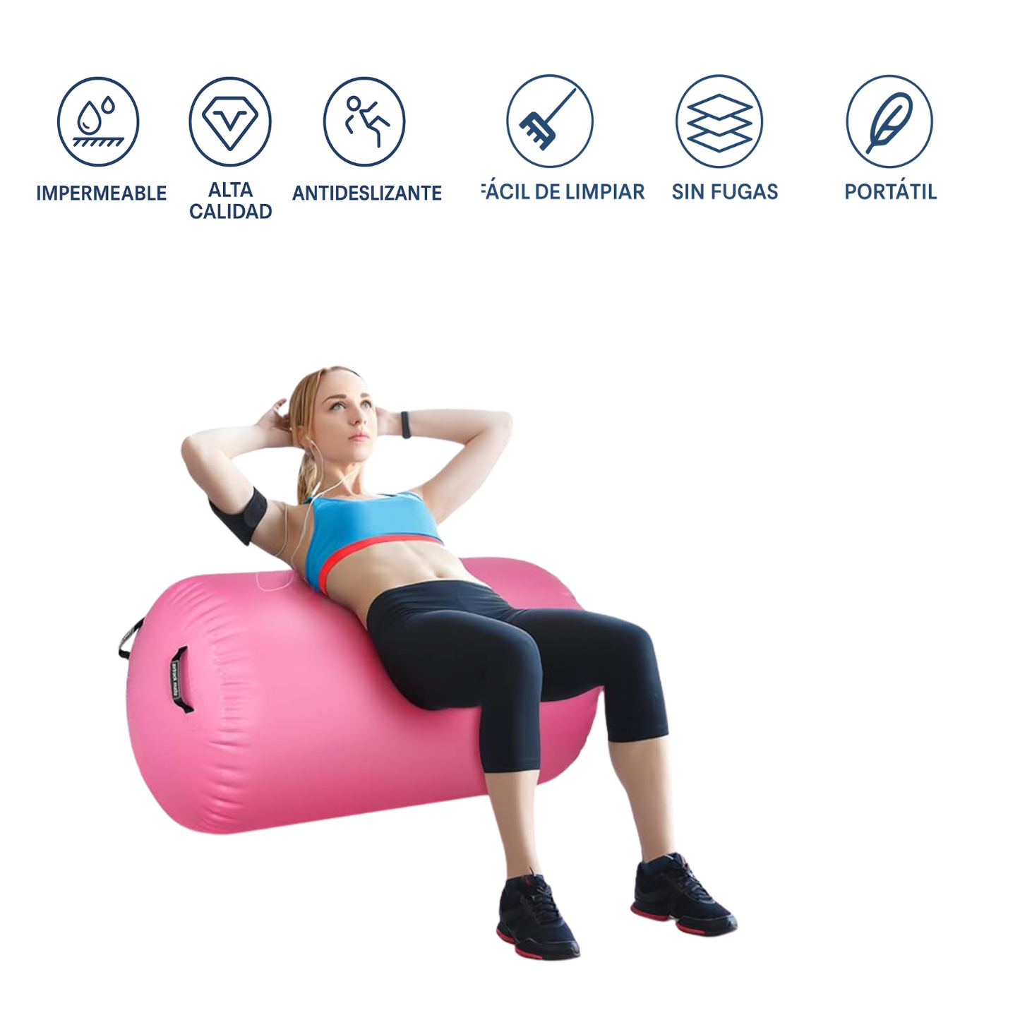 Air Roll TheraMove 1 m ×60 cm Rosado